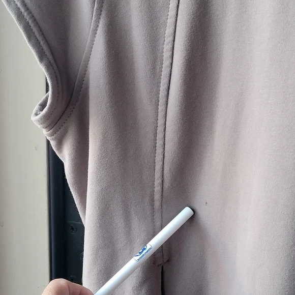 Athleta Women’s Hooded Cabana Tunic Pullover Large Sweater Dress Coverup Tan - Picture 14 of 14